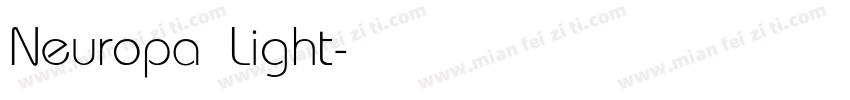 Neuropa Light字体转换